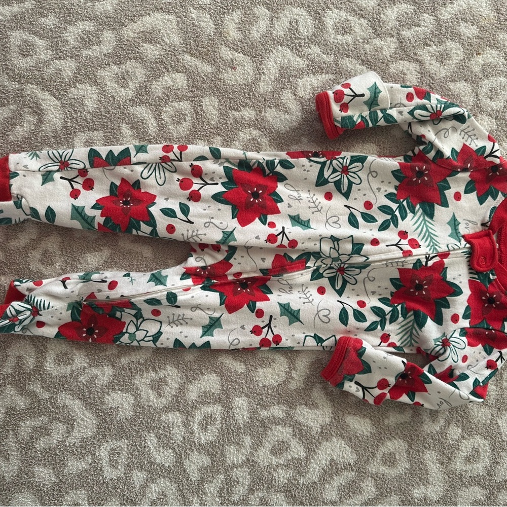 Festive Floral Baby Onesie